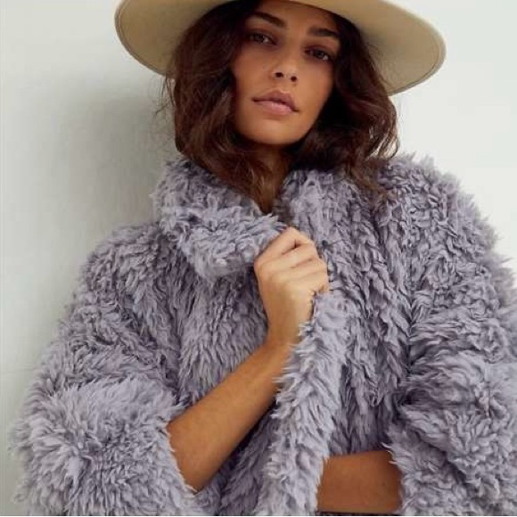 Free People Jackets & Blazers - Free People Soft Gray Teddy Jacket